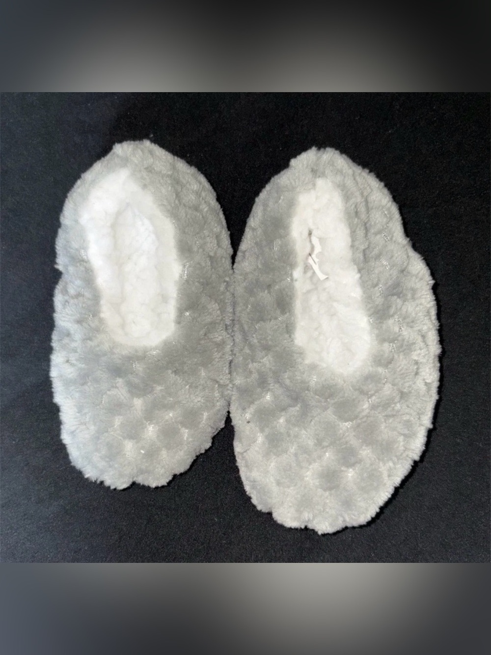 Kids Plush Slippers - Light Gray